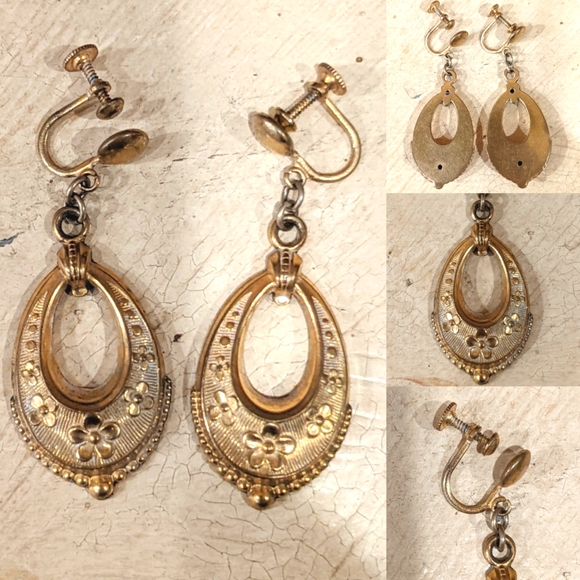 Antique Jewelry - Antique Gold Filled Earrings